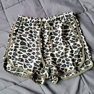 S.E.A leapord green shorts